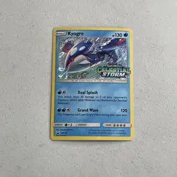 Pokemon TCG 2018 Sun & Moon Celestial Storm Black Star Promo Kyogre SM129 Holo - Image 1