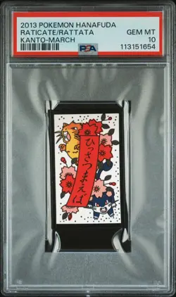 Pokemon Raticate & Rattata Kanto - March Hanafuda 2013 PSA 10 GEM MINT - Image 1