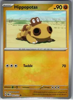 Hippopotas (Poke Ball) 052/131 SV: Prismatic Evolutions - Pokemon Card - NM - Image 1