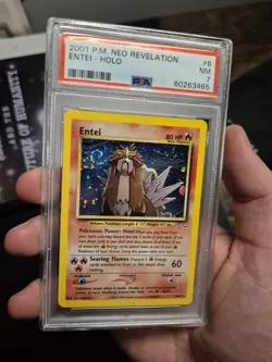 Pokemon Entei Neo Revelation TCG Holo Card 6/64 PSA 7 SWIRL - Image 2