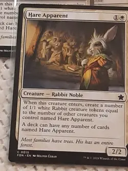 Hare Apparent X4 Non Foil Foundations N Enduring Innocence Foil Magic MTG NP - Image 3