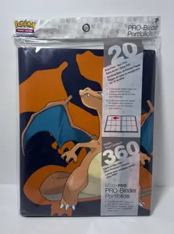 Pokemon Charizard Ultra PRO-Binder Portfolio 20- 18 Pocket Pages Holds 360 - Image 1