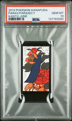 2013 POKEMON HANAFUDA KANTO JUNE PARAS/PARASECT PSA 10 - Image 1