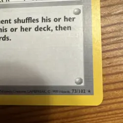 Pokemon Impostor Professor Oak Base Set Shadowless 1st Edition 73/102 - Image 4