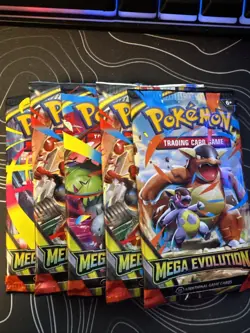Pokemon TCG: 5- Mega Evolution Booster Packs. Not Resealed. No BS - Image 1
