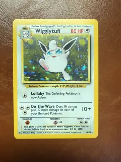 Pokemon Wigglytuff 16/64 No Set Symbol Jungle Holo Rare Misprint ERROR - Image 1