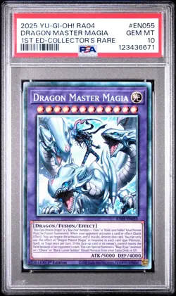 PSA 10 Dragon Master Magia RA04-EN055 1st Ed Collector's Rare Yu-Gi-Oh GEM MINT - Image 1