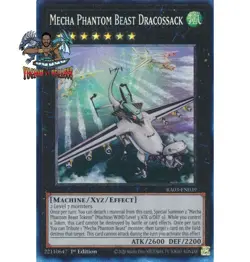 Yugioh! 1x Mecha Phantom Beast Dracossack RA03-EN039 Collector's Rare 1st Ed NM - Image 1