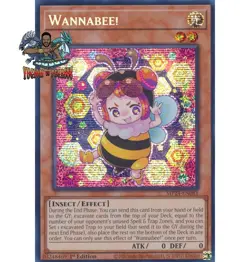 Yugioh! 1x Wannabee! MP24-EN081 Prismatic Secret Rare 1st Ed NM - Image 1