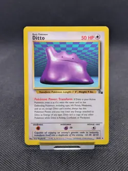 Ditto 18/62 Non Holo Fossil Set Rare Pokemon Card WOTC LP EXCELLENT - Image 1