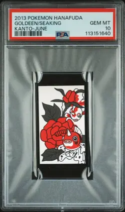 Pokemon Card Goldeen & Seaking Kanto - June Hanafuda 2013 PSA 10 GEM MINT - Image 1