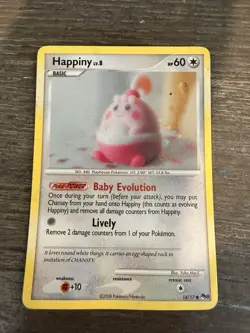 Happiny Holo 14/17 – 2008 POP Series 7 – Lightly Played LP Pokemon Card - Image 1