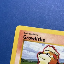 1999 Pokemon Base Set Shadowless Growlithe 28/102 LP Card - Image 2