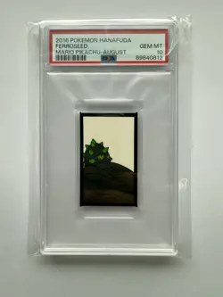 Pokemon Ferroseed August Mario Pikachu Hanafuda 2016 PSA 10 GEM MINT - Image 1