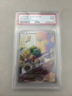 2024 POKEMON SCR EN-STELLAR CROWN ILLUSTRATION RARE #143 BULBASAUR PSA 9 - Image 1