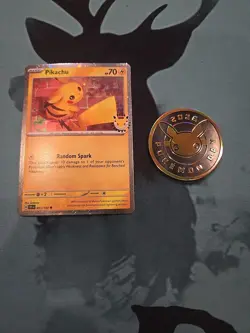 Pikachu (Pokemon Day 2026) 051/162 w/ Coin - NM - Image 1