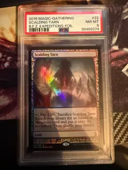 PSA8 Scalding Tarn - Foil, English Battle for Zendikar Expeditions - Image 1