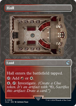 Hall (Borderless) [Ravnica: Clue Edition] Magic MTG - Image 1