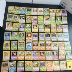 VTG Lot Of 70 WOTC Pokemon Base Set 2 Team Rocket Jungle All Played Condition - Image 1