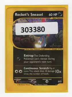 (303380) ROCKET'S SNEASEL WINNER STAMPED Pokemon BEST Promo Card #5 - Image 1