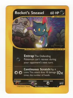 (303380) ROCKET'S SNEASEL WINNER STAMPED Pokemon BEST Promo Card #5 - Image 2