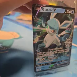 Pokemon TCG Glaceon V 2023 Holiday Advent Snowflake Stamp Promo 040/203 Sealed - Image 2