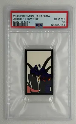 2013 POKEMON HANAFUDA ARBOK/SLOWPOKE KANTO-MAY PSA 10 GEM MT - Image 1