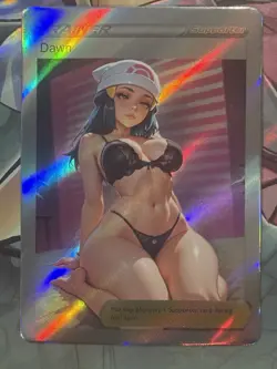 Pokemon Dawn Anime Waifu Custom DIY Trainer Art Pokemon card - Image 2