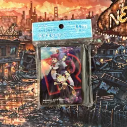 Pokemon Center Card Team Rocket Deck Shield 64 Sleeves Japanese Takara Tomy NEW - Image 1