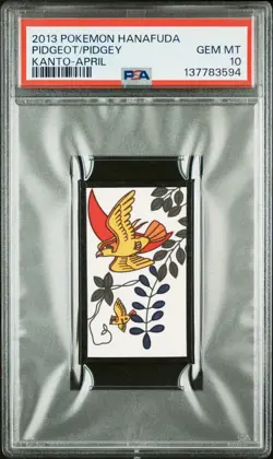 2013 POKEMON HANAFUDA KANTO APRIL PIDGEOT/PIDGEY PSA 10 - Image 1
