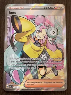 Iono Ultra Rare Pokemon SV02: Paldea Evolved 254/193 NM - Image 1