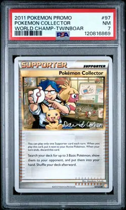 2011 POKEMON WORLD CHAMPIONSHIPS PROMO TWINBOAR #97 POKEMON COLLECTOR PSA 7 - Image 1