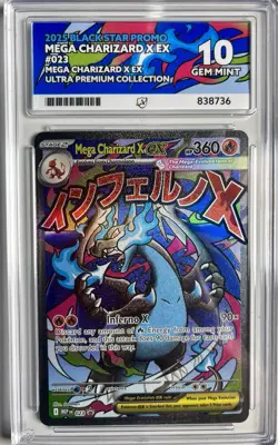Pokemon TCG Mega Charizard X EX UPC Promo 023 Graded Ace 10 Gem Mint 💎 - Image 1