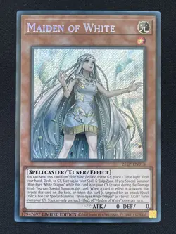 Yugioh Maiden of White (ESR) 25LP-EN018 Emblazoned Secret Rare NM - Image 1