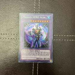 Yu-Gi-Oh! Masked HERO Acid - PRC1-EN018 - 1st Edition - NM Secret Rare (2012) - Image 1