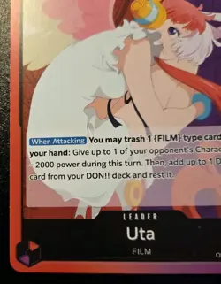 Uta OP06-001 Leader Wings Of The Captain One Piece Card Game - Image 4