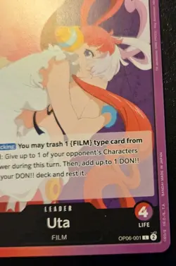 Uta OP06-001 Leader Wings Of The Captain One Piece Card Game - Image 5