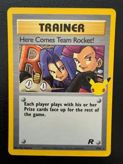 Trainer Here Comes Team Rocket! 15/82 Holo Celebrations Pokemon Card - NM - Image 1