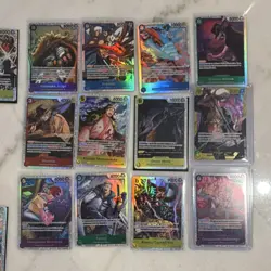 Bandai One Piece Holo Card Lot 24 Monkey D. Luffy Zoro Doflamingo Sanji Law - Image 1