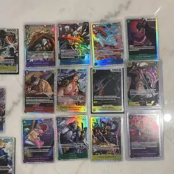Bandai One Piece Holo Card Lot 24 Monkey D. Luffy Zoro Doflamingo Sanji Law - Image 4