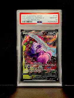 Pokemon Galarian Slowking v TCG 179/198 Chilling Reign Alt Art PSA 10 Gem Mint - Image 1