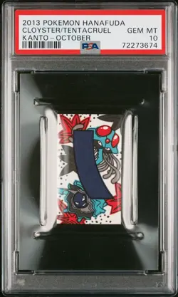 Pokemon Tentacruel & Cloyster Kanto - October Hanafuda 2013 PSA 10 GEM MINT - Image 1