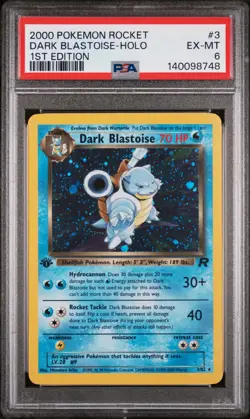 2000 POKEMON ROCKET 1ST ED #3 DARK BLASTOISE-HOLO PSA 6 - Image 1