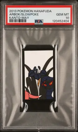 2013 POKEMON HANAFUDA KANTO MAY ARBOK/SLOWPOKE PSA 10 - Image 1