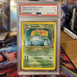 Pokemon Venusaur Base Set Holo Unlimited 15/102 PSA 5 🔥 - Image 1