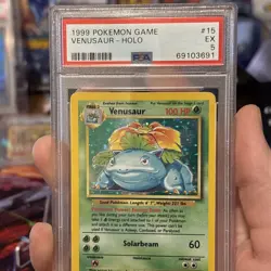 Pokemon Venusaur Base Set Holo Unlimited 15/102 PSA 5 🔥 - Image 5