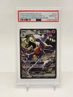 2025 POKEMON DRI EN-SPECIAL ILLUSTRATION RARE #232 CYNTHIA'S GARCHOMP EX PSA 10 - Image 1
