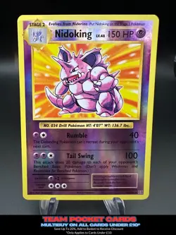 Nidoking 45/108 Reverse Holo, Evolutions, Pokemon, LP - Image 1