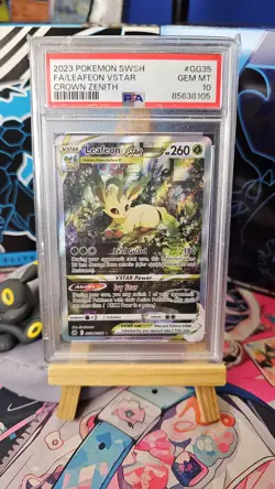 Pokemon TCG Leafeon VSTAR GG35/GG70 PSA 10 SWSH Crown Zenith Galarian Gallery - Image 1