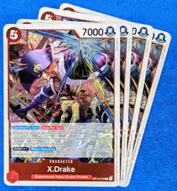 4x X.Drake OP14-016 R | Playset | The Azure Sea's Seven | One Piece TCG | EN - Image 1